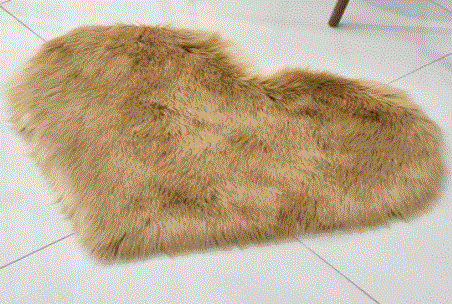 Heart Shape Fluffy Rug