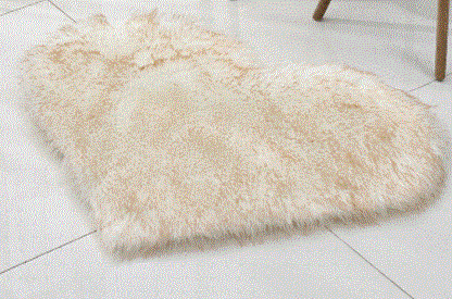 Heart Shape Fluffy Rug